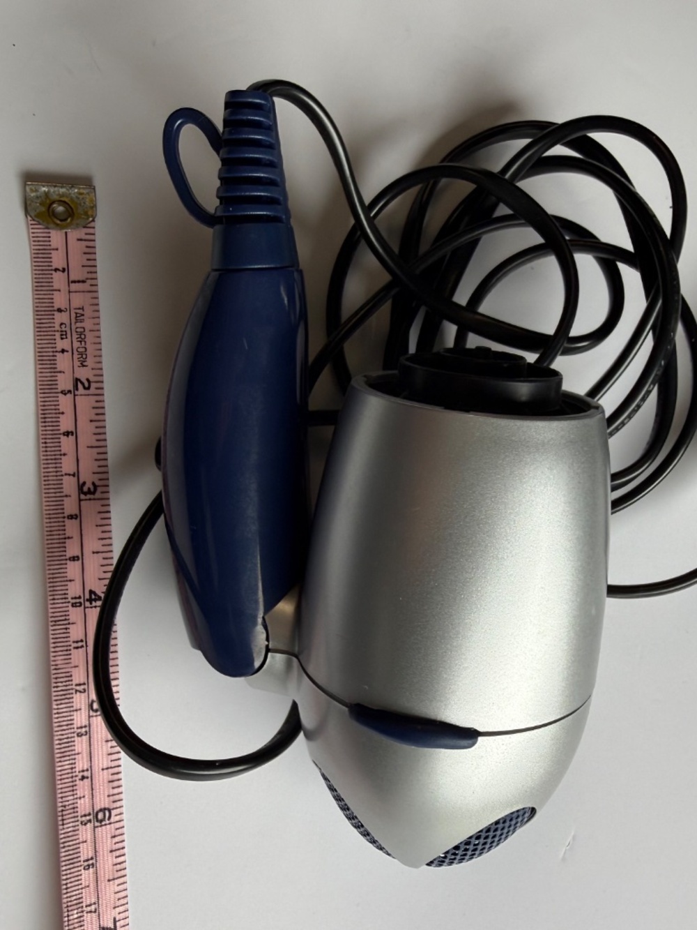 Maxim 1200W Folding Travel Hair Dryer 230V AU/NZ Plug Blue Silver